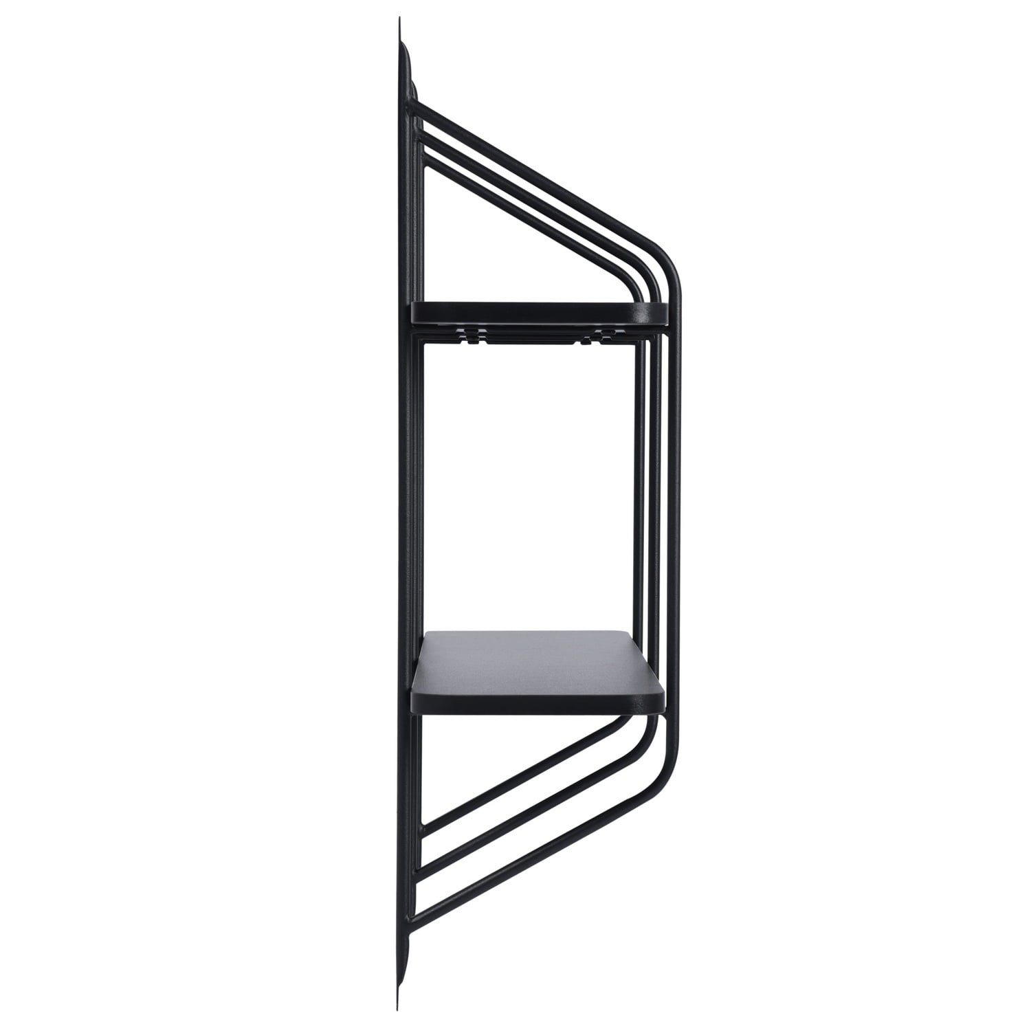 Kepooman 2-tier Shelving Unit Garage Storage Utility Rack Heavy Duty Shelves Organization, Multipurpose Shelf Warehouse Basement Kitchen Living Room pantry, 25.6"L x 8.26"W x 29.3"H, Black