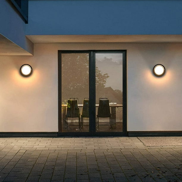 Applique Murale Extérieure Moderne LED 12W Étanche IP65 Anthracite  Aluminium Éclairage Décoration Lumière Pour Cour Jardin Terrasse Près du  Mur Allée Patio Villa Couloir Blanc Froid 
