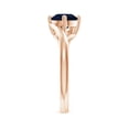 thumbnail image 3 of Angara Natural 1.6 Ct. Blue Sapphire Solitaire Ring in 14K Rose Gold for Women (Ring Size: 3), 3 of 9
