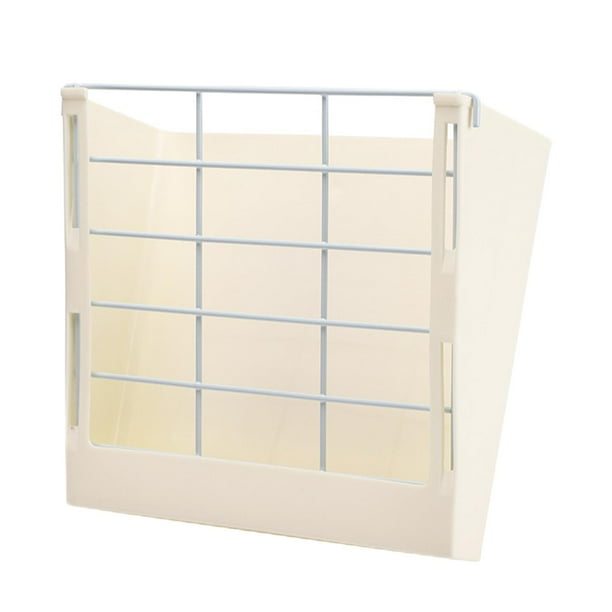 Comedero de heno para conejos, dispensador de comida, jaula, estante para heno, pesebre, apto para conejos y cobayas. blanco