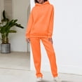 thumbnail image 2 of Gkeoshab Sweaters for Women Tracksuit Sweatsuit Sweatshirt and Sweatpant for Women Men 2 Piece Sets Pullover Sweater Orange XXXL, 2 of 9