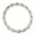 thumbnail image 2 of Bague en Argent Sterling Empilable Expressions Riz Rhodium Taille 9, 2 of 3