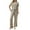 Khaki, variant on 2 Piece Loungewear Sets for Women Fall Vacation Outfits Matching Ribbed Casual Wide Leg Pants Sets New Loungewear Sets for Women Fall Wine M