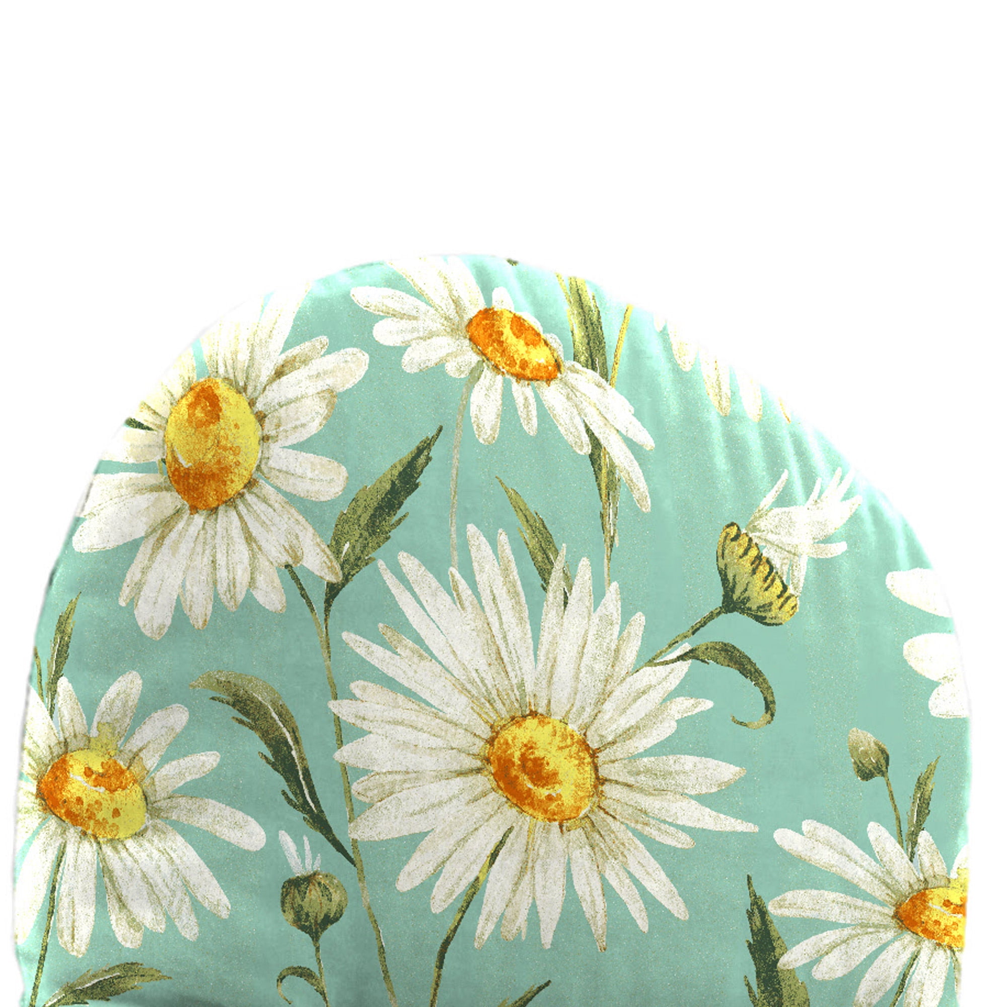 Jordan Manufacturing 49" x 20.5" Daphne Iceberg Aqua Floral Rectangular Outdoor Adirondack Chair Cushion with Back Strap