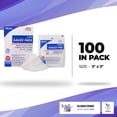 thumbnail image 2 of Dukal 100 Pouches in Box Disposable Cotton Sponges, 12-ply Woven Gauze Pads 3" x 3" for Wound Dressing, Cleaning or Packing. Sterile, 100% Cotton Surgery Sponges. Gauze Dressing Pads., 2 of 3