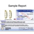thumbnail image 3 of IGI Certified 1/2ct TW Oval Shaped Diamond Hoop Earrings for Women in 10K Yellow Gold, 3 of 4