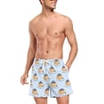 thumbnail image 3 of FORMRS Mens Swim Trunks Mesh Liner Quick Dry Casual Beach Board Shorts with Pockets, Sizes S-2XL, Blueberry Pancake Pattern, 3 of 9