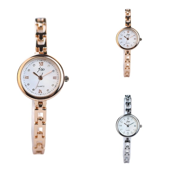 Resicozy Wrist Watch for Women Elegant Stainless Steel Strap Round Dial Quartz Watch with Day Date