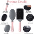thumbnail image 4 of Abaima 5 Pcs Paddle Hair Brush Set for Women with Detangling, Anti-Static Massage, and Oval Combs, Perfect for Wet or Dry Hair Styling, 4 of 7