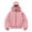 Pink, variant on Kids Zip Hoodie with Face Mask Winter Warm Casual Hoodies Double Layer Hooded Y2K Sports Jacket Balaclava Hoodie for Boys and Girls Black