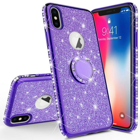 Iphone Xs Max Case Glitter Cute Phone Case Girls With Kickstand