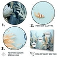 thumbnail image 3 of Designart "Collage Of Azure And Ivory Sea Dragons Dance" Coastal Coral Under Water Floater Framed Canvas Prints, 3 of 5