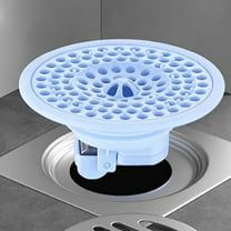 Bathroom Floor Drain Round Floor Drain Hair Trap for Drain Insect & Odor Prevention Filter & Blockage Prevention Quick Drainage Short Universal Drain Trap Blue
