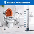 thumbnail image 3 of Raised Toilet Seat with Handles  Toilet Seat Riser for Seniors with Height and Width Adjustable  up to Commode Chair for Elderly  Pregnant and Handicap  Fit Any Toilet  FSA/HAS Eligible, 3 of 9