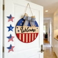 thumbnail image 5 of Patriotic Wreaths For Front Door, Independence Day Decorations, Patriotic Outdoor Decor Wooden Patriotic Wreath with Welcome Sign, Yard & Front Door Decor, 5 of 7