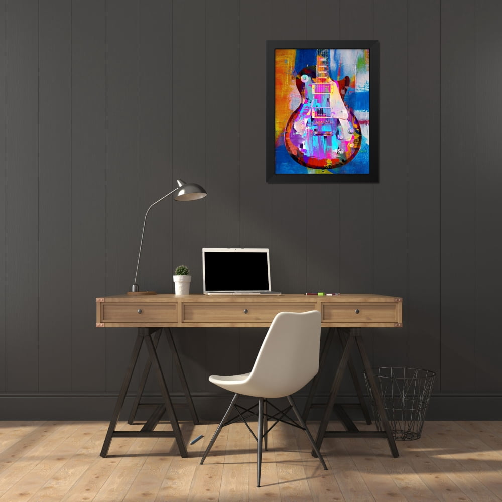Stephen Chambers 15x18 Black Modern Wood Framed Wall Art Titled - Painted Les Paul Final