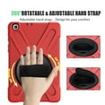 thumbnail image 5 of Dteck Case for Samsung Galaxy Tab A7 Lite 8.7-inch SM-T220 T225 (2021 Released),Shockproof Armor Heavy Duty Drop Protection Shield Cover Kickstand Handstrap Palmstrap Rubber Hard Case,Red, 5 of 8