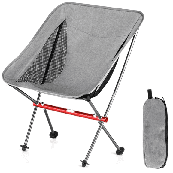 Camping Chair, Ultralight Portable Camp Chair with Storage Bag, Compact Folding Beach Chair for Backpacking Hiking Fishing Picnic