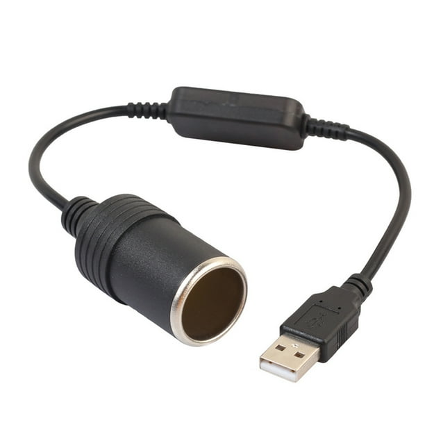 5V To 12V Car Cigarette Lighter Socket Female USB Converter