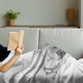 thumbnail image 3 of Pug Soft Flannel Fleece Blanket, Picture of a Pug and Little Chick Drawn by Hand Love Affection Between Animals, Cozy Plush for Indoor and Outdoor Use, 50" x 70", Charcoal Grey White, by Ambesonne, 3 of 5