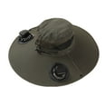 thumbnail image 2 of Gpaecead Wide Brim Solar Fan Hat, Hat with Fans Solar Power for Men Women, Solar & USB Charging Sombrero Con Ventilador Solar, 2 of 9