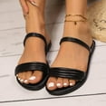 thumbnail image 6 of Women's Two-Way Strap Flat Sandals, Plus Size Comfortable Slip On Casual Summer Shoes, Lightweight Beach Sandals for Daily Wear Shopping, 6 of 10
