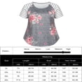 thumbnail image 4 of CHUANK Raglan T Shirts Short Sleeve Basic Tunic Blouse Summer Floral Tops for Plus Size Women, 4 of 8