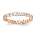 thumbnail image 2 of 14k Rose Gold Round Cut Diamond Eternity Wedding Band Anniversary Ring Size 4.5 - 1.50 Ct., 2 of 5