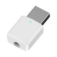 thumbnail image 4 of Inteprter Adaptador de música de audio estéreo inalámbrico de 3,5 mm con receptor y transmisor Bluetooth USB Cables de audio/vídeo Blanco, 4 of 6