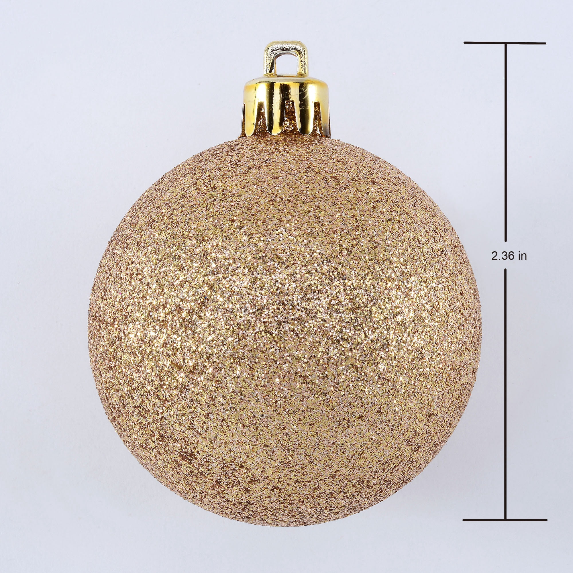 Holiday Time 40-Count Christmas Shatterproof Ornaments- Red, Green & Gold