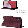 thumbnail image 4 of Compatible with Samsung Galaxy A15 5G Wallet Phone Case PU Leather with Card Slots Holder Stand Feature Magnetic Folio Flip Shockproof Protective Case for Samsung Galaxy A15 5G Wine Red YB, 4 of 12