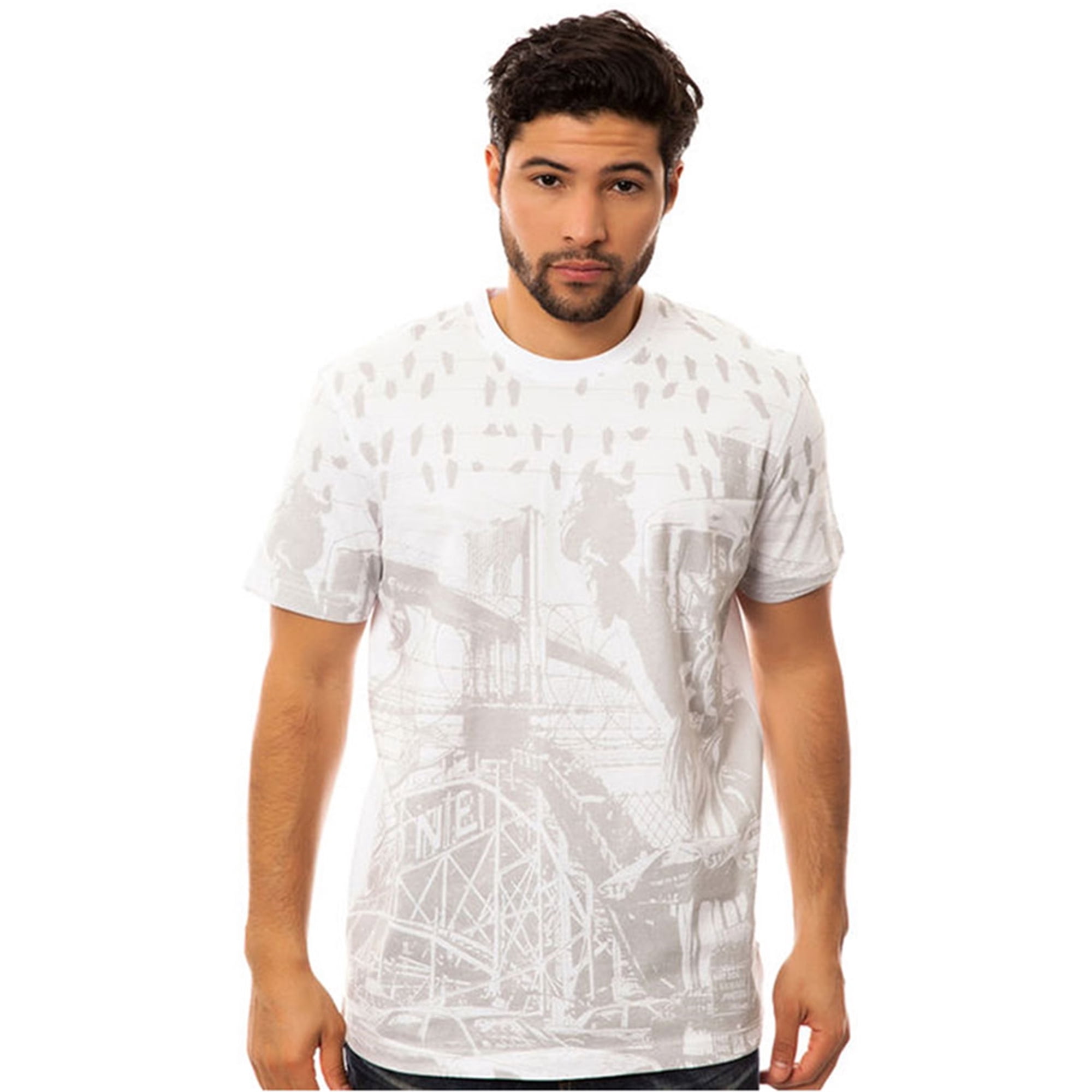 Staple T-Shirt Graphique Attraction à Venir pour Hommes, Blanc, Petit