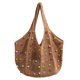 thumbnail image 3 of Bolso Hombro Tejido para Mujer Con Cuentas Colores Diario () Rojo, 3 of 9