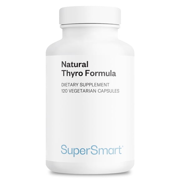 SuperSmart - Natural Thyroformula - with Iodine, Ashwagandha, L-Tyrosine | Non-GMO & Gluten Free - 120 Vegetarian Capsules