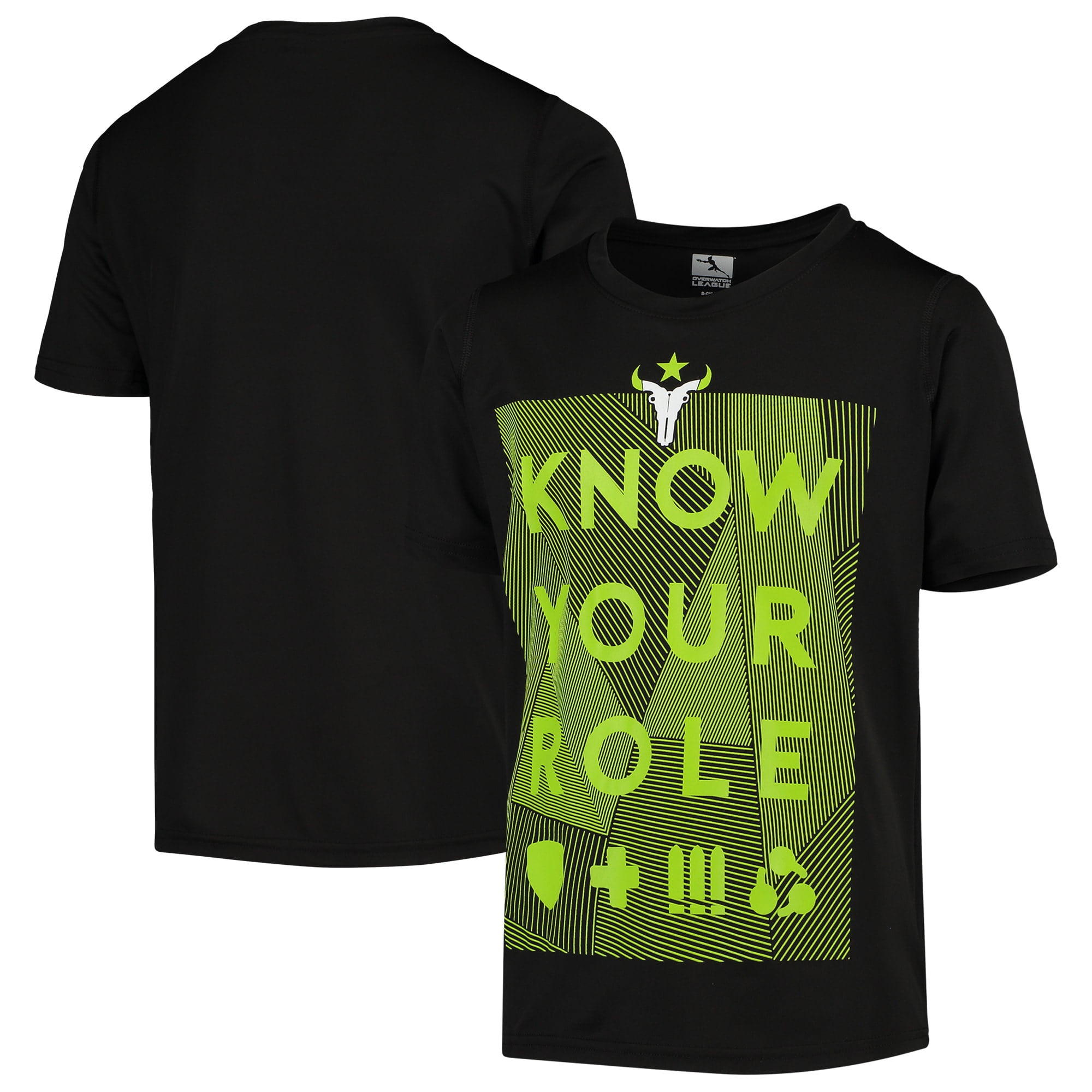Youth Black Houston Outlaws Overwatch League Role Player T-Shirt