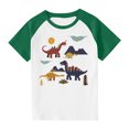 thumbnail image 1 of RXIRUCGD 2025 Vêtements d'Été pour Enfants Tout-Petits Garçons Filles Mode Mignon Col Rond Imprimé Manches Courtes Haut, 1 of 7