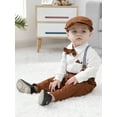 CARETOO Baby Boy Clothes Formal Suit Infant Shirt Hat Suspender Pants