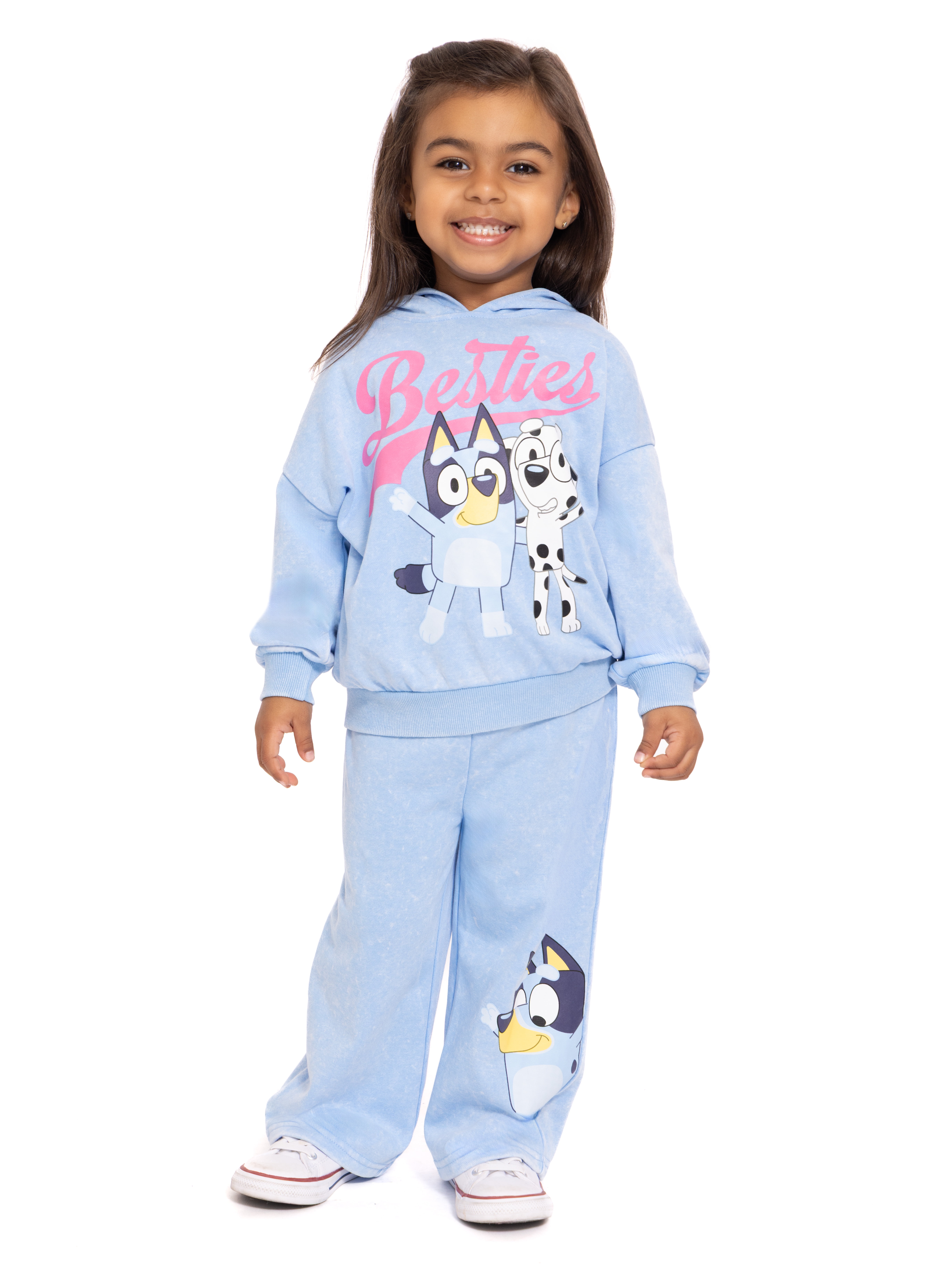 Bluey Toddler Girls' Graphic Hoodie and Matching Sweatpants Set, 2-Piece, Sizes 12M-5T