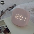Electronic Square Silent Bedside Alarm Clock Intelligent Temperature
