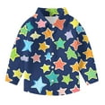thumbnail image 6 of Bxsruta Blouse for Kids, Star Print Button Down Casual Shirt, Long Sleeve Collared Kids Outerwear, 6 of 6