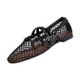 thumbnail image 3 of Women's Loafers Mesh Mary Jane Flat Shoes,Casual Closed Toe Slip On Shoes Dressy Summer Outdoor Beach Walking Shoes Studded Cross Strap Breathable Ballet Flats for Women, 3 of 10