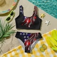 thumbnail image 4 of Grblisyd 4th of July Girl's 2 Piece Swimsuit Set American Flag Cute Bathing Suit Scoop Neck Independence Day Bikini Sets, 4 of 6