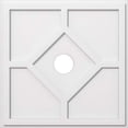 thumbnail image 2 of Ekena Millwork CMP26EY-04000 26 in. OD x 4 in. ID Square Embry Architectural Grade PVC Contemporary Ceiling Medallion, 2 of 4