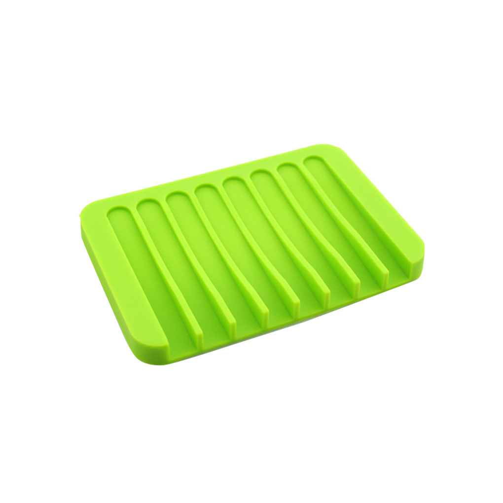 Flexible Soap Dish Plate Holder Tray Soap Box Kitchen Bathroom Organizer New 