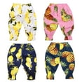 thumbnail image 4 of YTDSCS Baby Kids Summer Printed Pants Cartoon Breathable Haren Trousers Toddler Seven-Minute Cotton Sweatpants for Girls 1-9 Years, 4 of 9