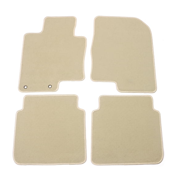 Ikon Motorsports Floor Mat Compatible With 2011-2015 Kia Optima Factory Fitment Beige Nylon Front & Rear Car Floor Mats Liner Carpets Replacement 4PCS