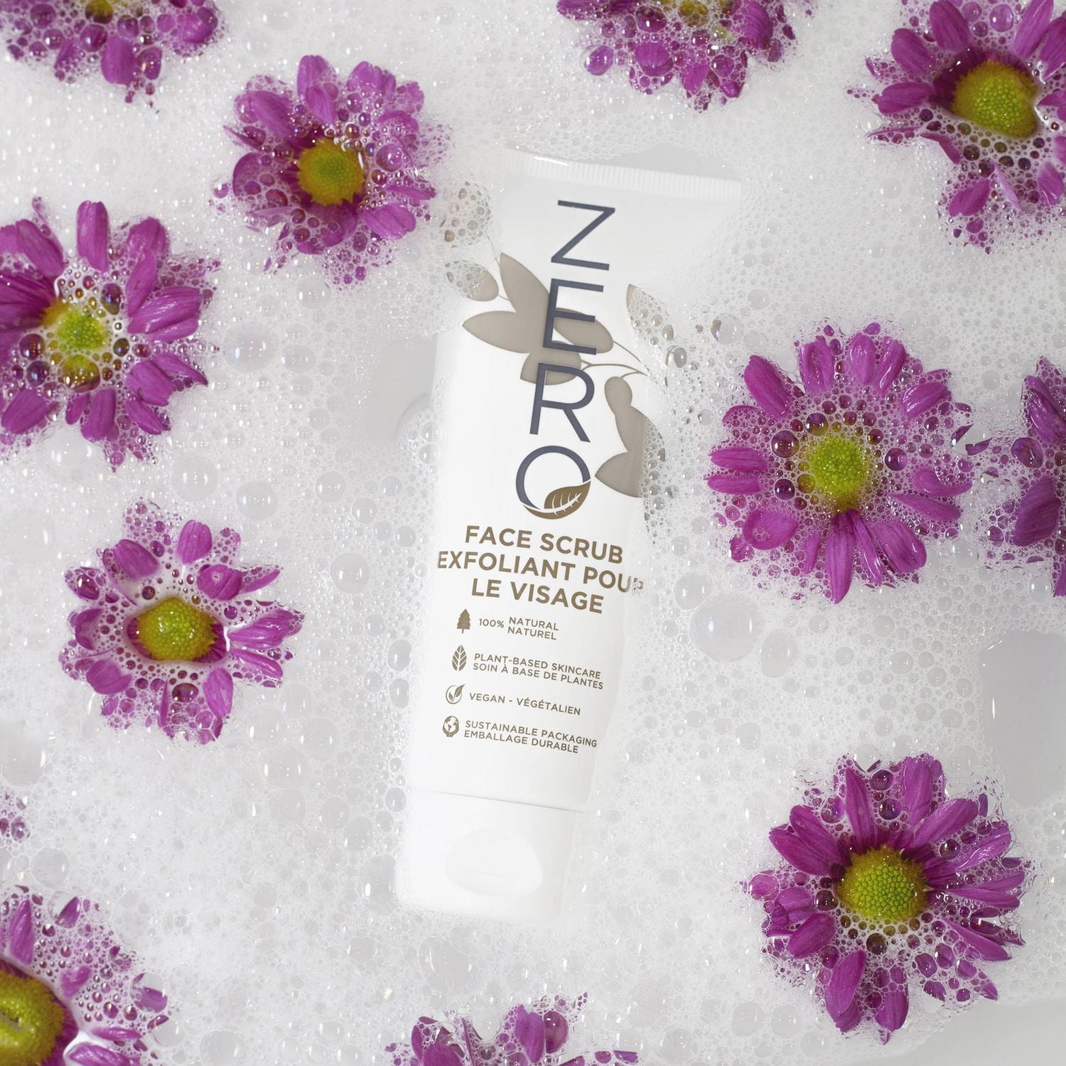 ZERO 100% Naturel Exfoliant Pour Le Visage À base de plantes et emballé de manière durable