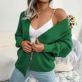 thumbnail image 2 of Lilgiuy Women's Casual Lantern Sleeve Long Sleeve Loose Cardigan Sweater Jacket(Green,8) Winter Fashion 2022, 2 of 5