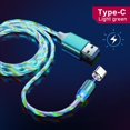 thumbnail image 1 of Cable de iluminación luminoso magnético, Cable Micro USB tipo C para iPhone, Samsung, Xiaomi, luz de flujo LED, cargador magnético, carga rápida, 1 of 4