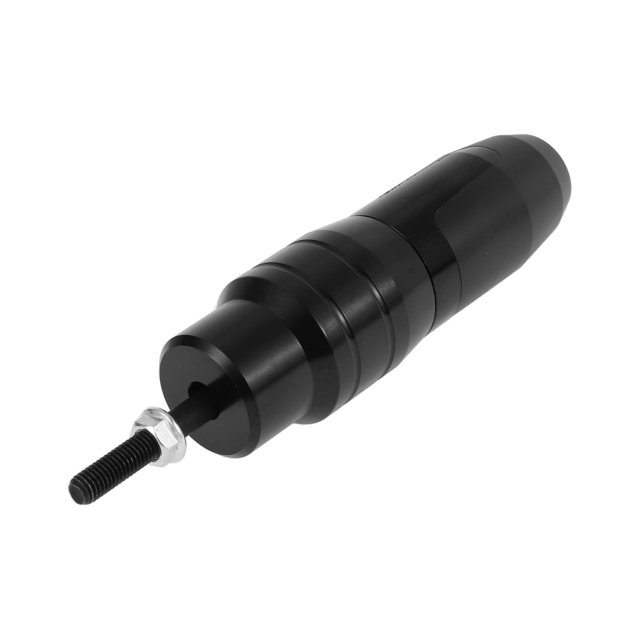 Protector de guardabarros de aleación de aluminio de 10mm Slider de marco de motocicleta, protección contra choques, 40mm 185mm Negro 1 Pc
